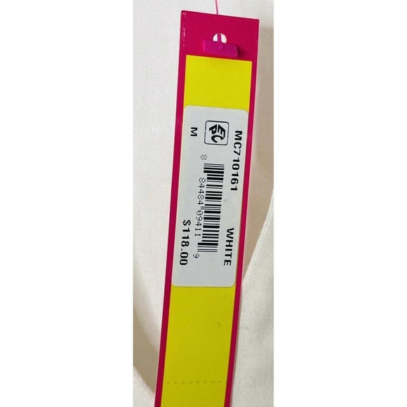 Catherine Malandrino Peasant Blouse M Embroidered Sequin White Boho Cape Sleeves - Picture 7 of 11